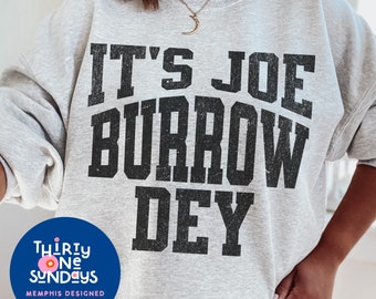 Cincinnati Its Joe Burrow Dey Vintage Look Sweatshirt Retro Cincinnati Tshirt Bengals Fan Orange Sweatshirt