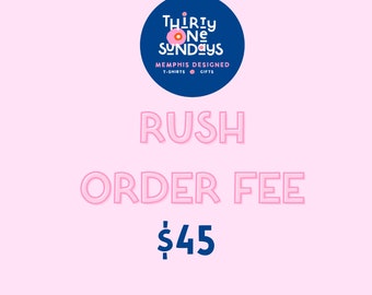 Rush Order Fee - Purchase only after messaging me!