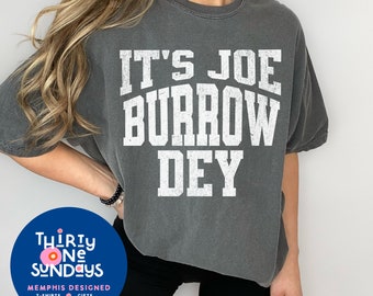 Comfort Colors Cincinnati Its Joe Burrow Dey Vintage Distressed Oversized Look Tee Retro Cincinnati Tshirt Bengals Fan