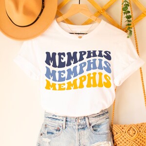 Groovy Tri Color Memphis Tee | Memphis Tee TShirt | Memphis Shirt | MEM Shirt | 901 Shirt | Sports Shirt