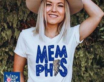 Memphis Game Day Shirt: Leopard Lightning Bolt Football Tee