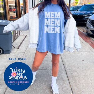 MEM MEM MEM Memphis Comfort Colors Tee | 901 Tigers Tee | Memphis Fan Gift Memphis Football