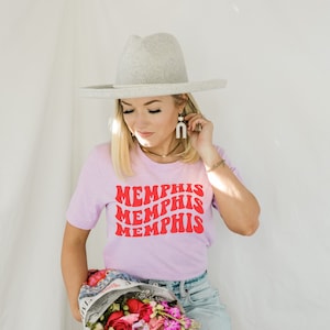 Groovy Memphis Tee: Red + Pink 901 Shirt