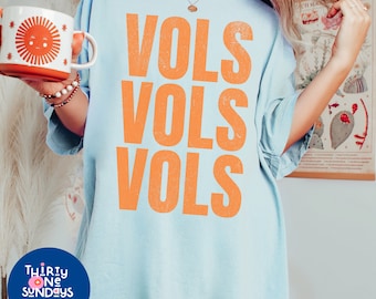 Comfort Colors Tri Star Tennessee Vols TShirt Tennessee Volunteers Football T Shirt Vintage Vols Shirt Gifts for TN Fan Go Orange