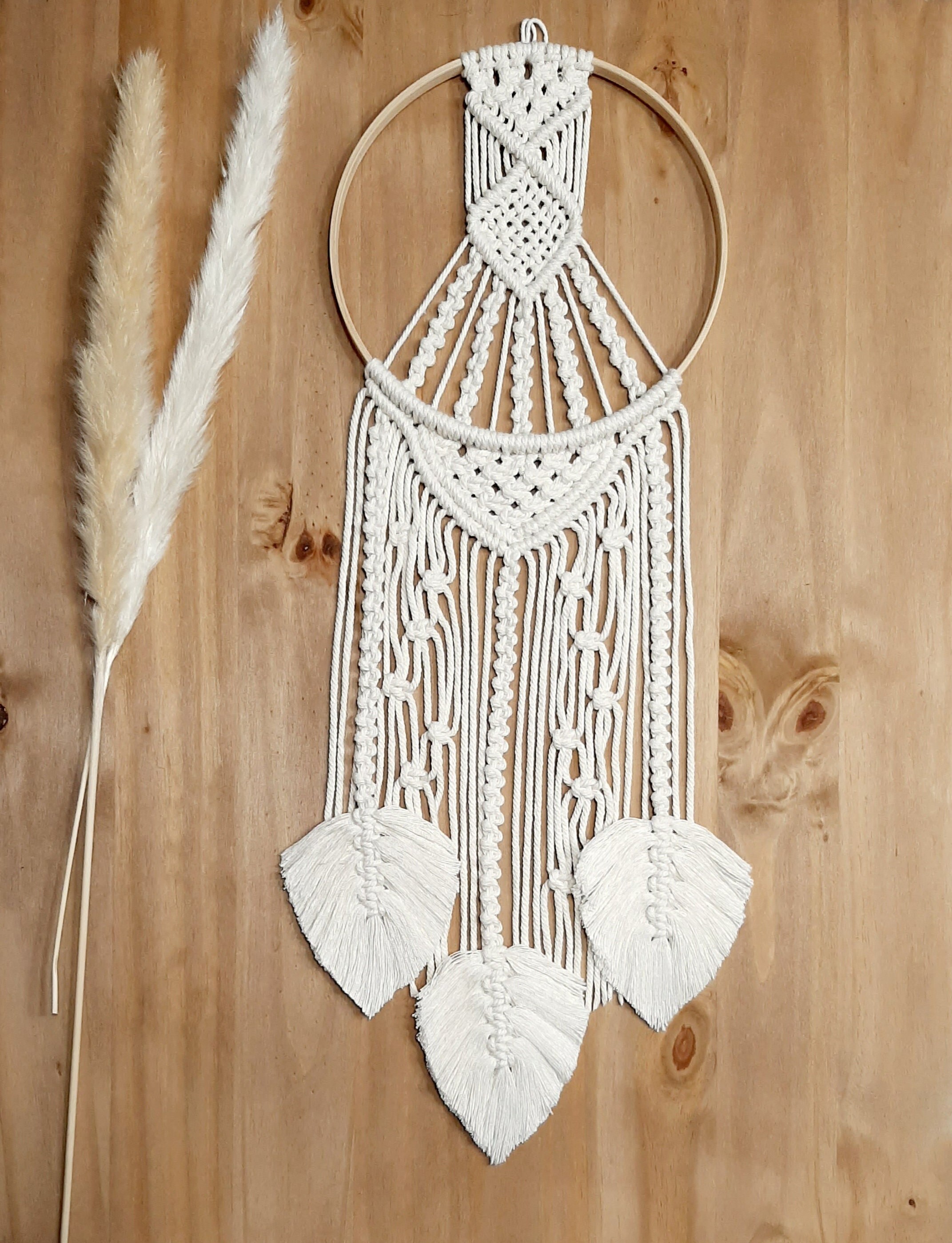 Attrape Rêves en Macramé, Suspension Murale, Décoration Bohème