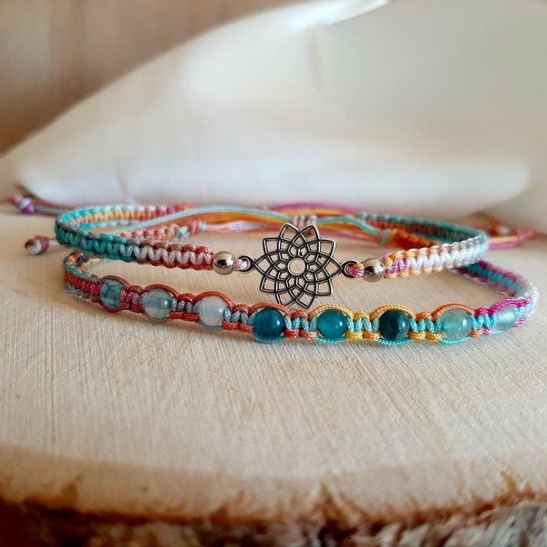 Lot de 2 bracelets micro macramé