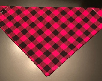 Buffalo Plaid Over the Collar Dog Bandana