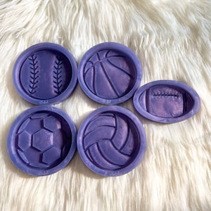 Deportes 3 pulgadas llavero molde de silicona - molde de resina - fútbol, voleibol, fútbol, baloncesto, softbol, molde de béisbol