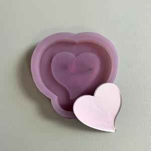 Heart Compact Mirror Silicone Mold - Small Frame Resin Mold