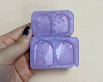 Arch Shape Earrings Silicone Mold - Resin Mold - Holographic Mold - Pendant Mold