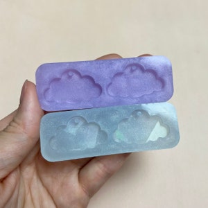 Cloud Earrings Silicone Mold - Resin Mold - Holographic Mold - Pendant Mold