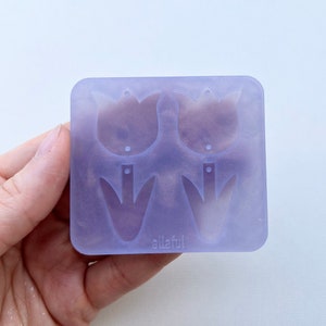 Tulip Dangle Earrings Silicone Mold - 2 Piece Earrings - Resin Mold