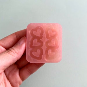 Triple Hearts Earrings Silicone Mold - Resin Mold