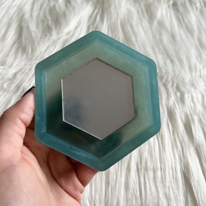 Hexagon Compact Mirror Silicone Mold - Small Frame Resin Mold