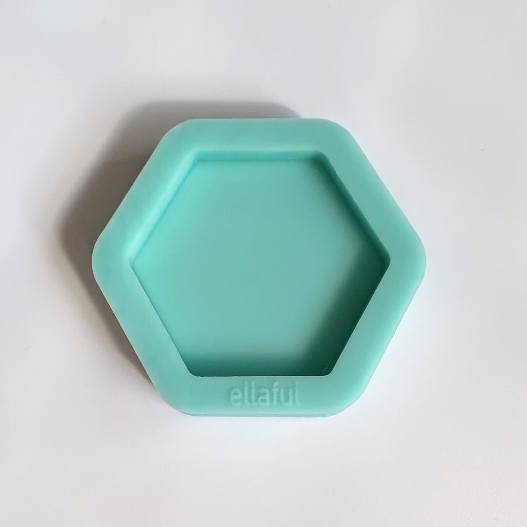 Mini Rounded Hexagon Silicone Mold Keychain Mold Resin Etsy