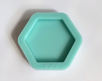 Mini Rounded Hexagon Silicone Mold - Keychain Mold - Resin Mold