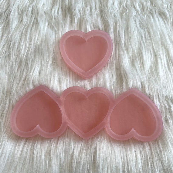 Mini Heart Shape Phone Grip Silicone Mold Keychain Mold Resin