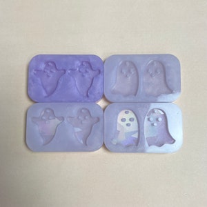 Ghost Halloween Earrings Silicone Mold - Resin Mold - Holographic Mold - Pendant Mold