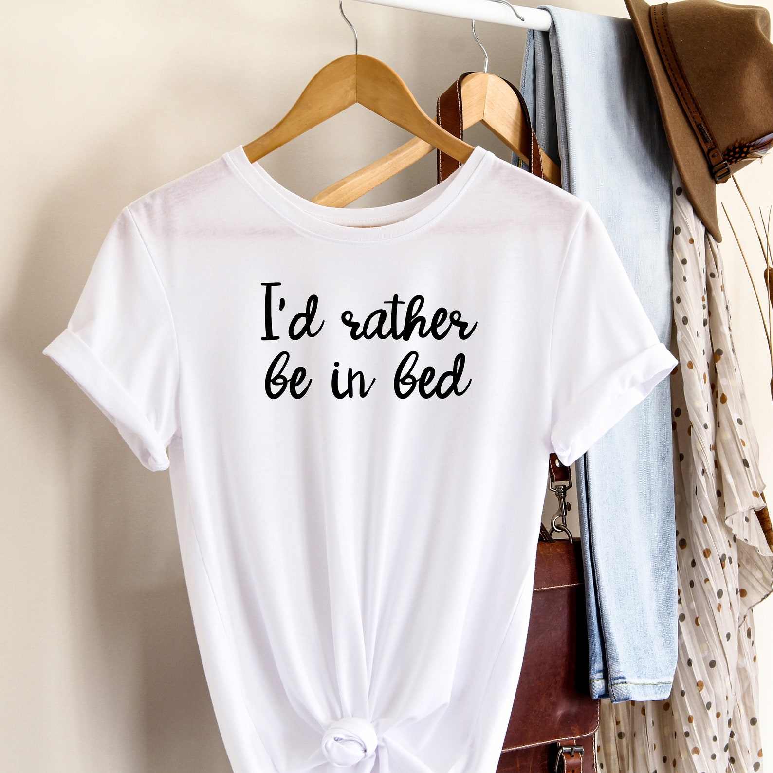 SVG I'd Rather Be In Bed png eps dxf jpg pdf ai bed svg Etsy