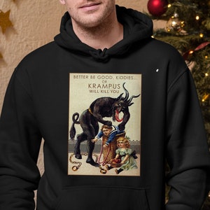 Christmas Krampus Sweatshirt Krampus Hoodie Funny Christmas Sweatshirt Krampus Sweater Holiday Apparel Funny Christmas Hoodie Krampus shirt