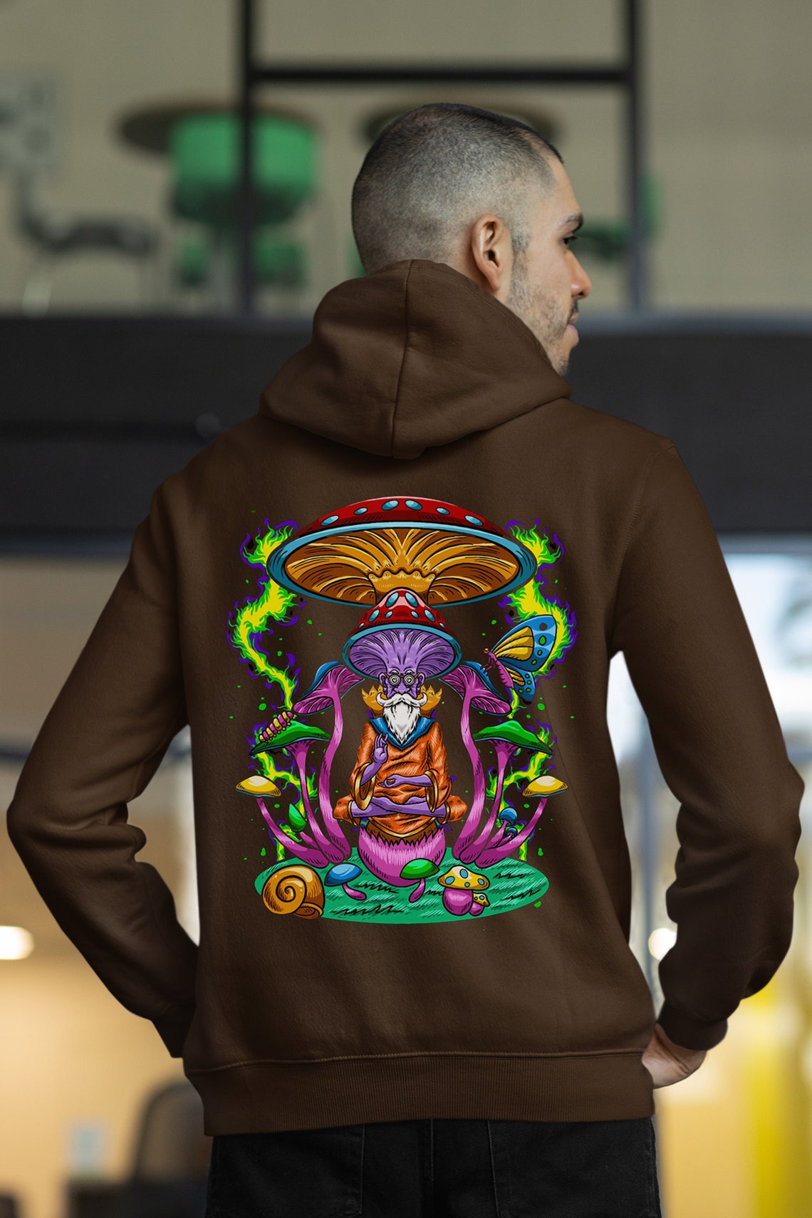 Mushroom Psychedelic Trippy Men's Leggings