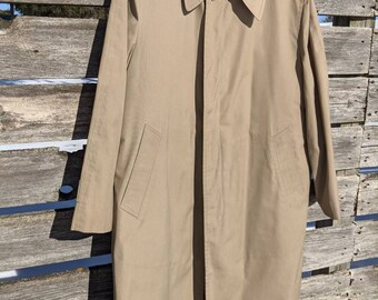 tan raincoat