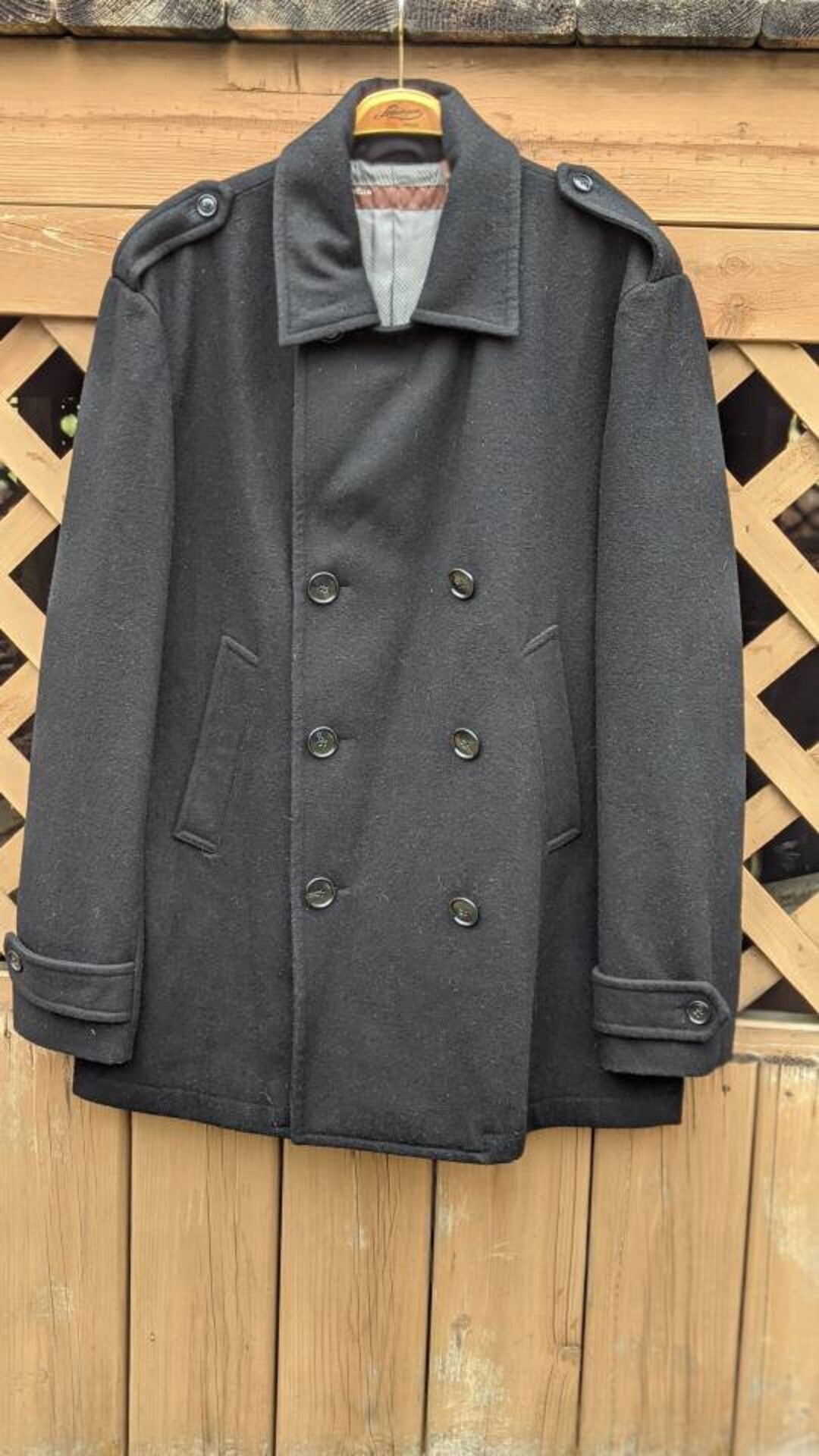 Mens Black Peacoat Etsy