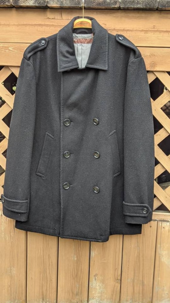 Men’s Black Peacoat