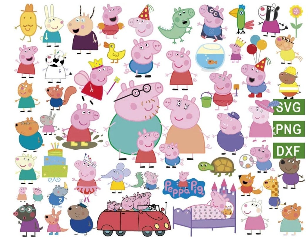 Peppa Pig Characters - Etsy Singapore Peppa Pig Characters - Etsy Singapore