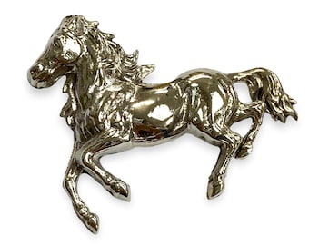 Broche cheval de course de style victorien en argent sterling 925