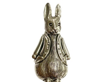 Victorian Style Rabbit or Hare with Jacket Pin Brooch and Pendant 925 Sterling Silver