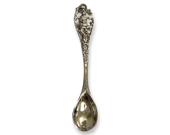 Victorian Style Cupid Salt Spoon 925 Sterling Sliver