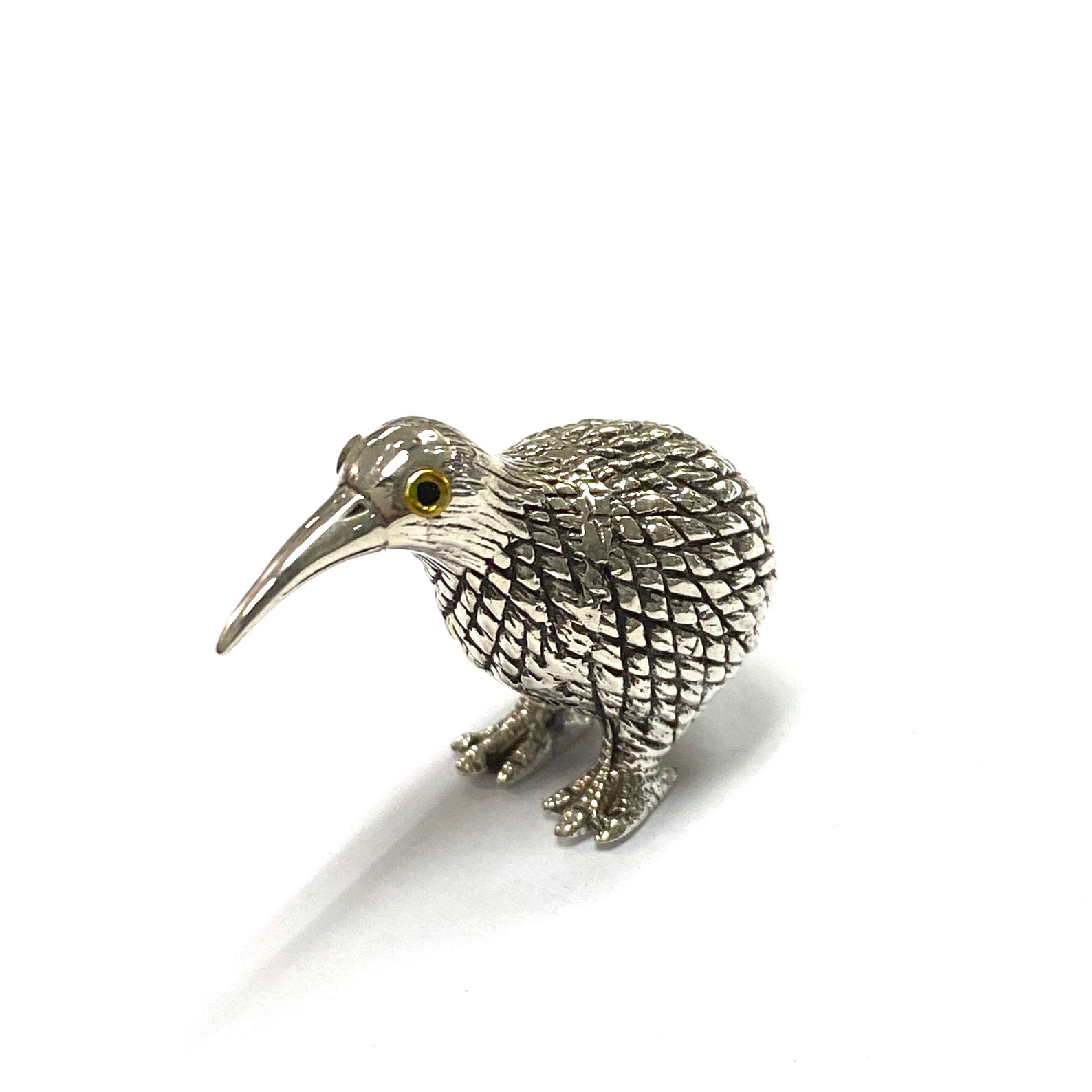 Collectible Victorian Style Kiwi Bird Figurine With Glass Eyes Etsy