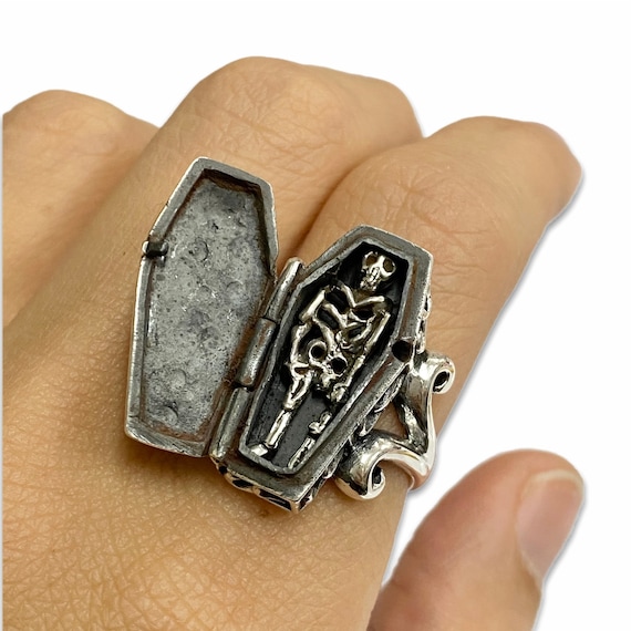 Etsy coffin hotsell ring