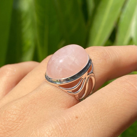 Buy rose quartz Ring 9.5 ratti Stone Silver for Men and Women by JAIPUR  GEMSTONE Online - Get 60% Off