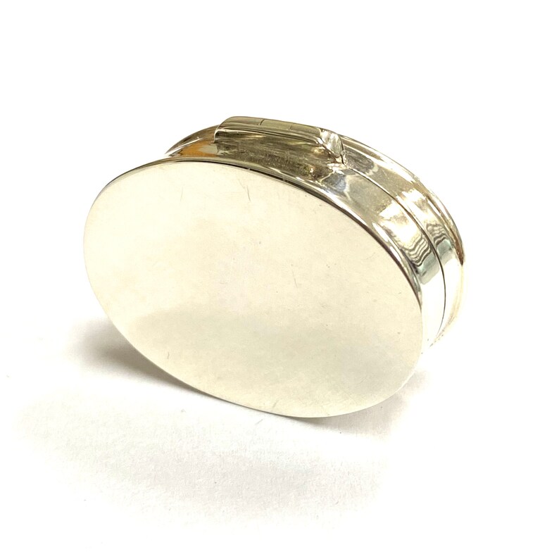 Victorian Style Enamel Erotic Lady Sitting Pill Snuff Box 925 Sterling Silver