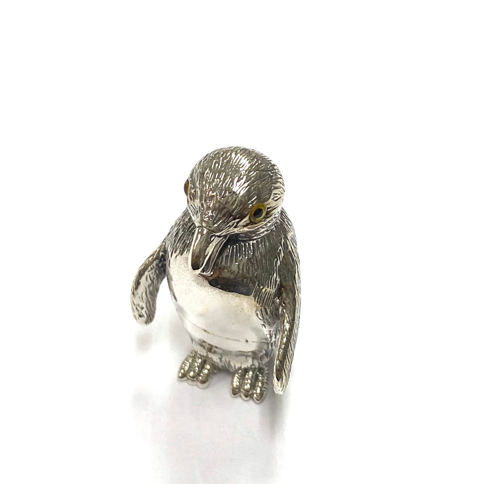 Collectible Victorian Style Penguin Figurine with Glass Eyes Etsy