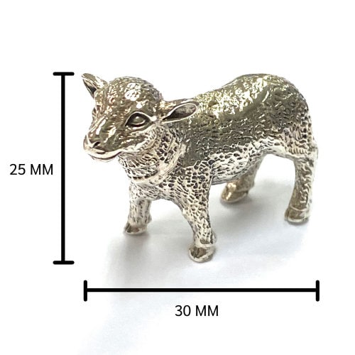 Collectable Victorian Style Standing Lamb Figurine 925 Sterling Silver 