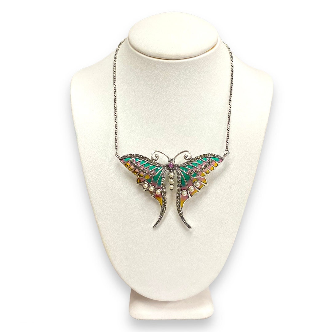 Orecchini pendenti vintage Art Déco in argento e marcasite, orecchini pendenti in argento sterling e pirite, chiusura a vite NON per orecchie forate - Italia
