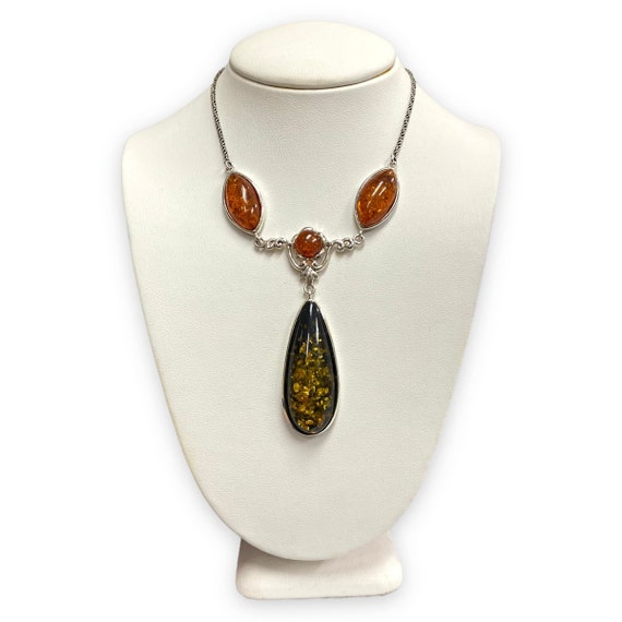 Green Amber necklace healling amber gift for her - amberlithuania.com