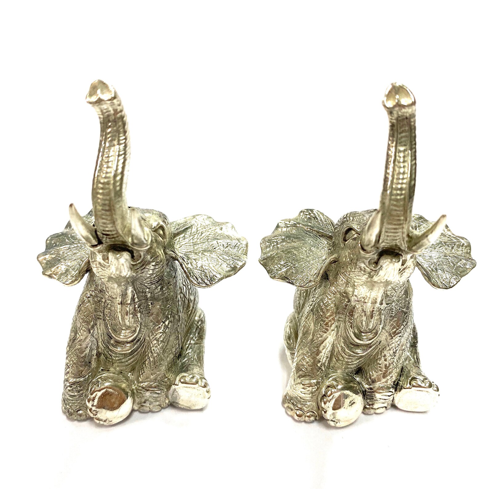 Novelty Elephant Pair Salt and Pepper Shaker Pots 925 Sterling Etsy