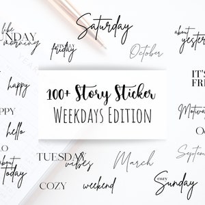 100+ Instagram Story Stickers | Weekdays Edition