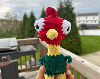 Crochet Ocean Chicken Plushie: Handmade Cuddly Character