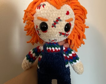 Gehaakte slasher-pop knuffel, killer-pop, halloweencadeau