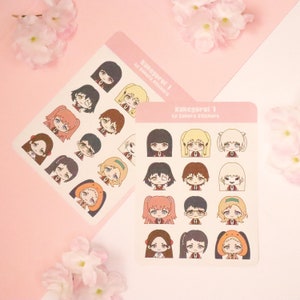 Kakegurui Aufkleber Blatt - Set von 12 (Blatt 1) - Sakura Aufkleber Studio