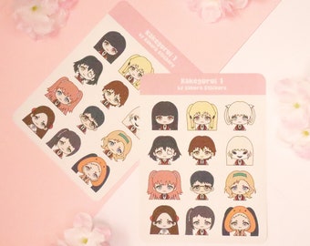 Kakegurui Sticker Sheet - Set of 12 (Sheet 1) - Sakura Stickers Studio