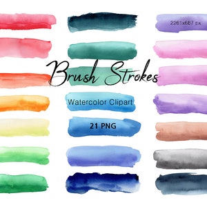 Aquarell Linien Clipart, Pinselstriche, Original handbemalt, Hintergrund Clipart, Spritzer Clipart, Kommerzielle Nutzung