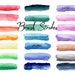 Watercolor Clipart,rainbow Clipart,brush Stroke Clipart,splashes and ...