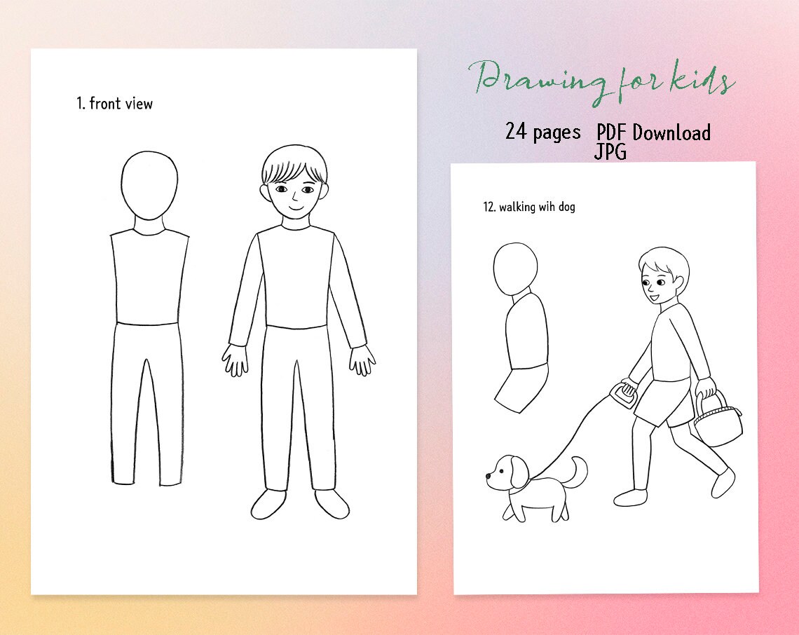 How Rto Draw A Simple Croqui How to Draw Croquis for Kids Step by Step Various Movements and ...