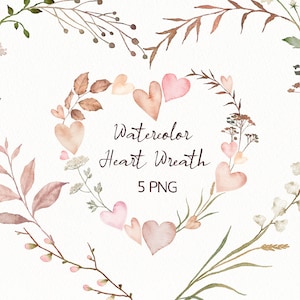 Aquarell Herzen Clipart, Original handgemalt, Hintergrund PNG, kostenlose kommerzielle Nutzung
